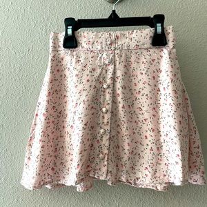 Abercrombie Kids Pink Floral Skort
